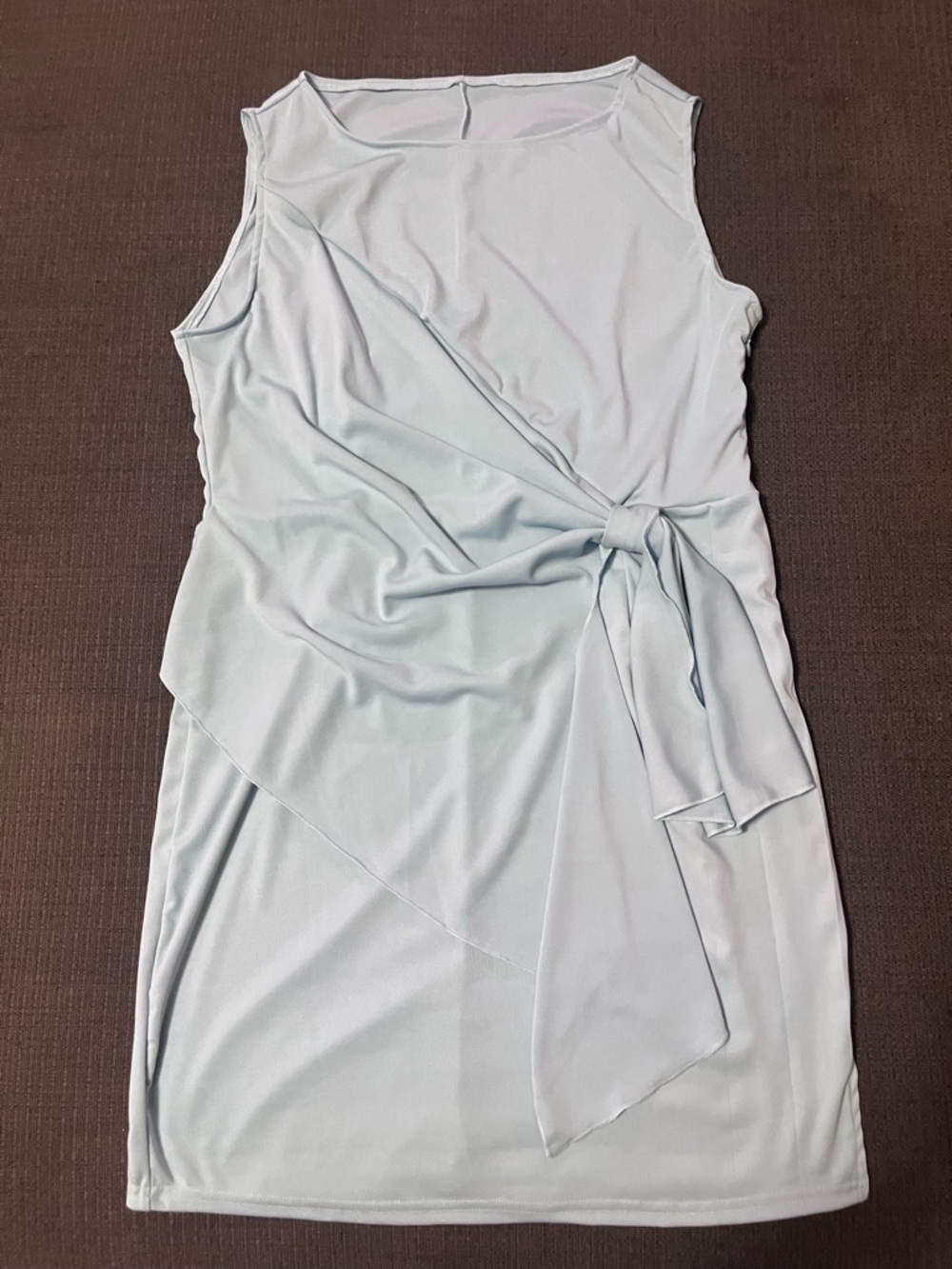 Sleeveless Light Blue Tie-Waist Dress New
